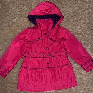 London Fog Fuchsia Kids Hooded Raincoat